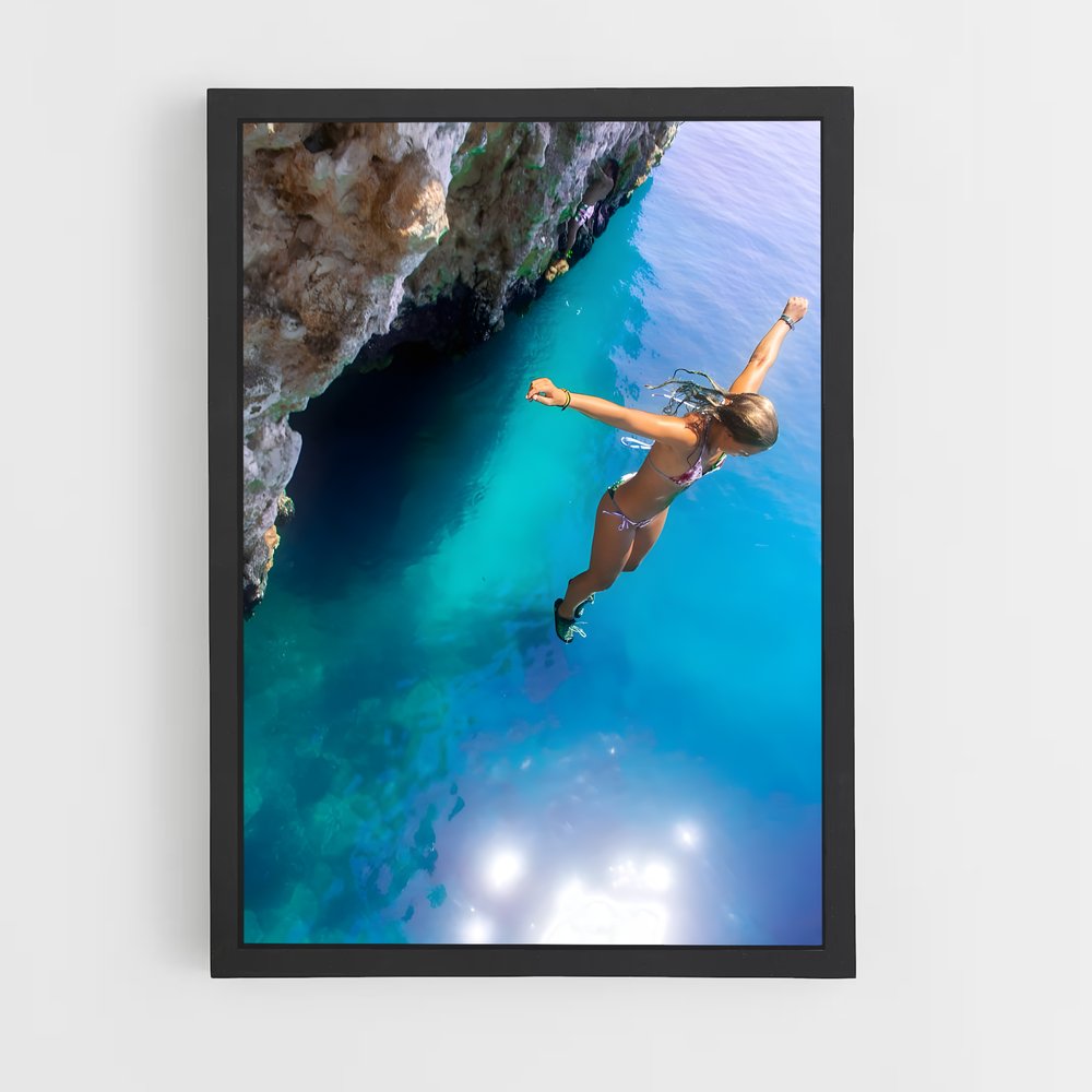 Poster Cliff diving – affiche Plongeon de falaise (vue 2)